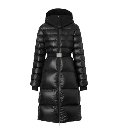 burberry puffer long coat|burberry burniston belted puffer coat.